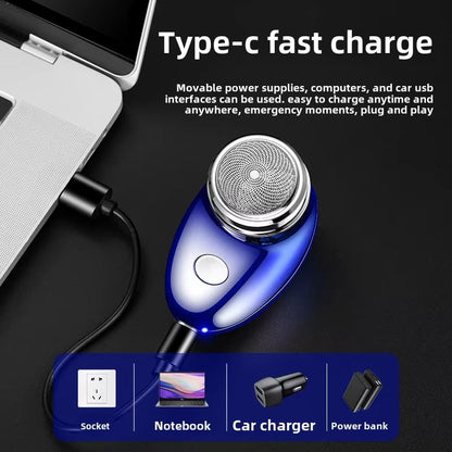 061 Men's USB Electric Mini Shaver, Wet and Dry Dual Use Rechargeable Car Shaver, Home Travel Shaver Techelectronicx