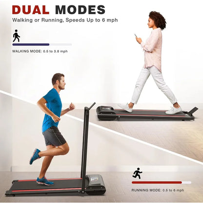 Portable Under Desk Treadmill with 2.5 HP, 265 lbs Capacity, Suitable for Home and Office Use, Easy Installation TechElect
