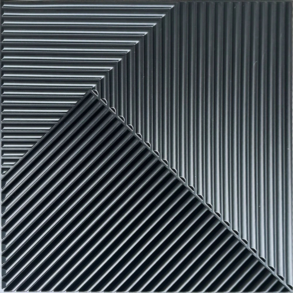 10pcs Diamond Design Decorated 3D Wallpanel, 30cmx30cm Matte White/Black, Diy Home Decoration Wallboard Techelectronicx