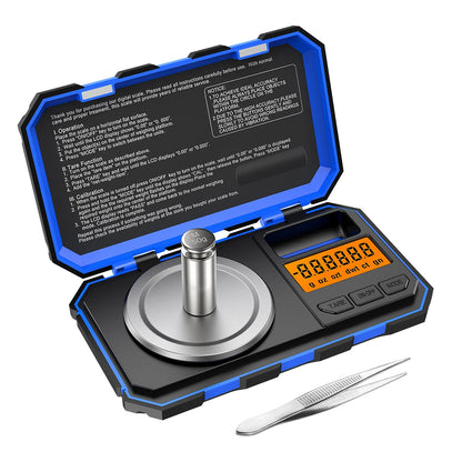 0.001g 50g Mini Digital Scale Jewelry Milligram Scales Portable Kitchen Baking Scale with Calibration Weight Techtronicx