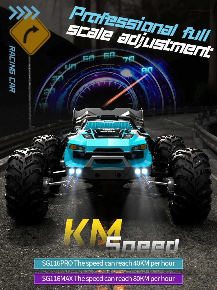 ZLL SG116 MAX/PRO 1:16 High Speed Drift Racing 80KM/H Or 40KM/H Brushless Motor 4WD RC Car Off Road Car Toys for For Kid Gift Techelectronicx