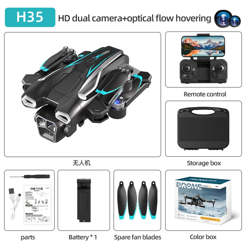 【TYRC H35】Rc camera drone 4K professional high-definition camera brushless motor long-range obstacle avoidance Techelectronicx