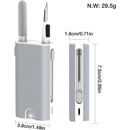 11-in-1 Computer Cleaning Kit Bluetooth Earphone Cleaner Pen Keyborad Camera Brush Sim Card Ejector Keycap Puller Phone Holder TechElect