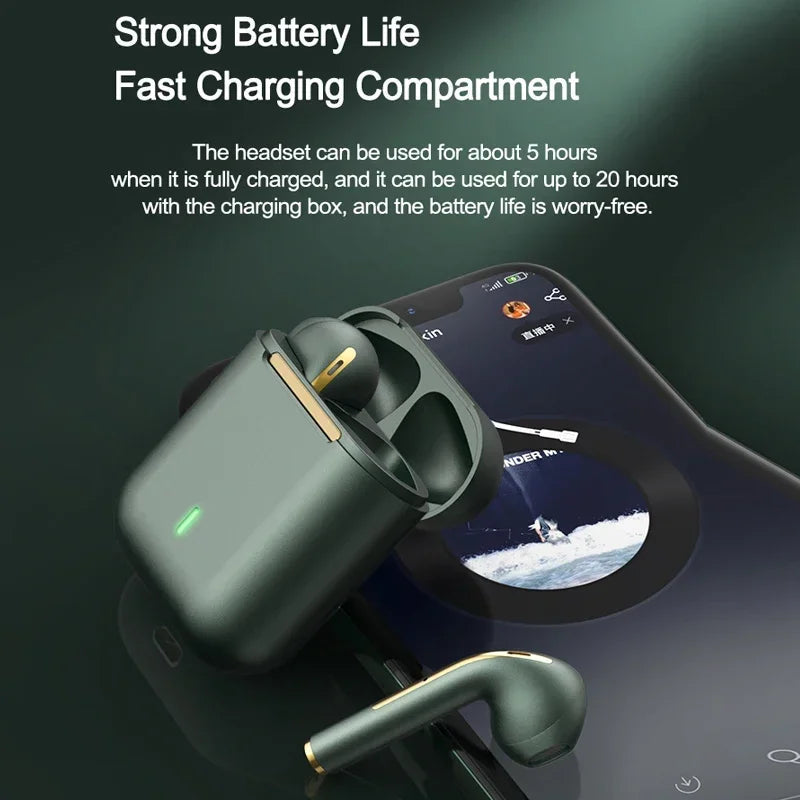 Xiaomi J18 Wireless Bluetooth Earphones HiFI In Ear Stereo Soundtrack Microphone Waterproof Touch Noise Reduction Earphones Techelectronicx