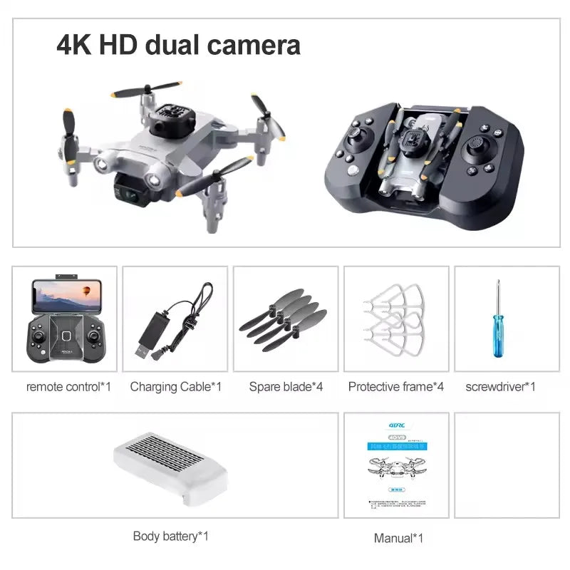XIAOMI V30 Mini Drone with Camera HD 4K 1080P FPV RC Drones Profesional 4DRC Five-sided Obstacle Avoidance Helicopter Drone Toy Techelectronicx