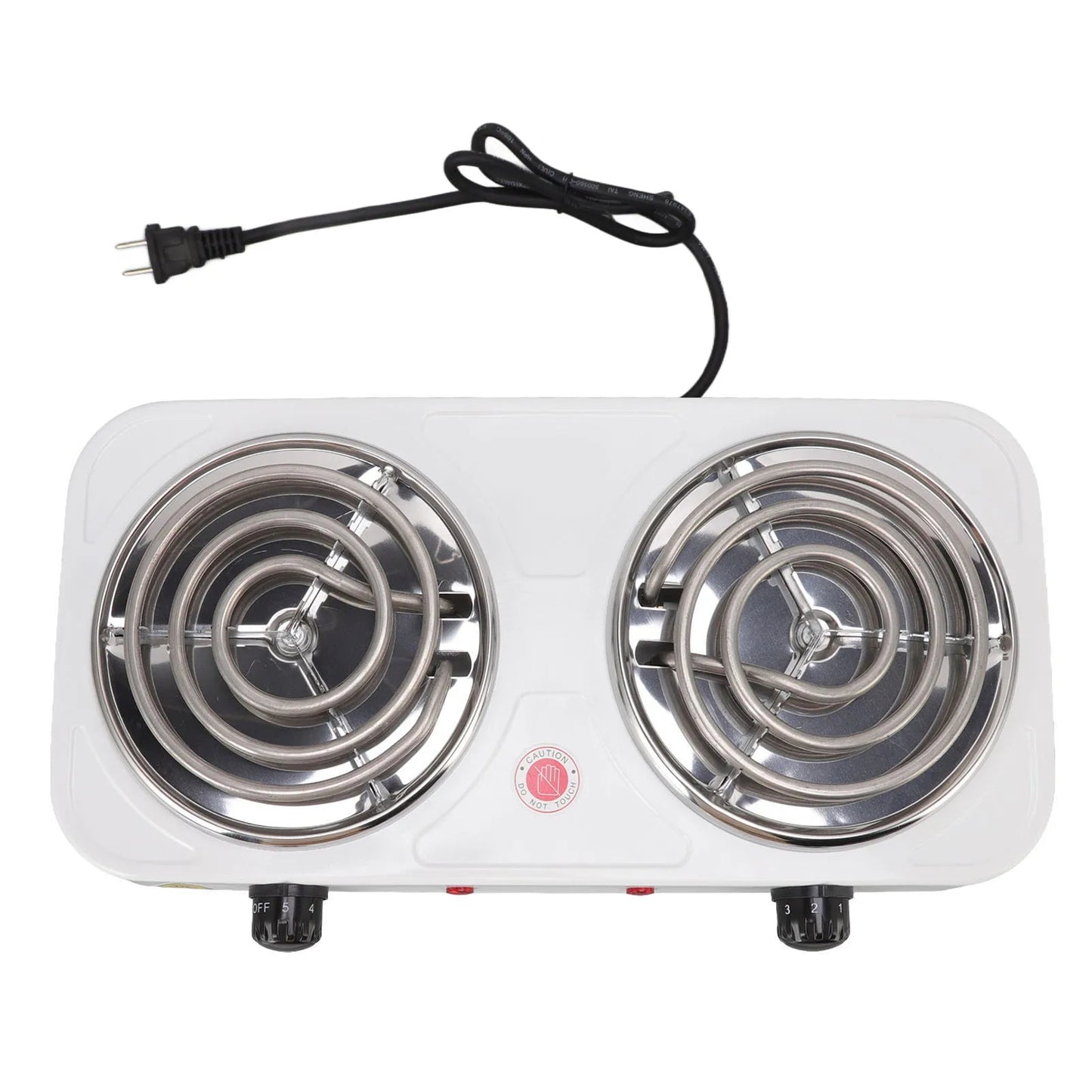 110V Electric Hot Plate US Plug Overheat  Easy To Clean 2  Compact Electric Countertop Stove for Apartments 2000W Techelectronicx