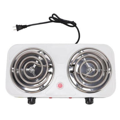 110V Electric Hot Plate US Plug Overheat  Easy To Clean 2  Compact Electric Countertop Stove for Apartments 2000W Techelectronicx