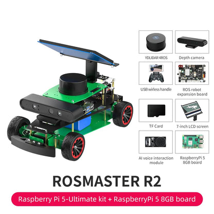 Yahboom ROSMASTER R2 ROS2 Robot Programmable Car Ackerman Structure for Jetson NANO/Orin NX SUPER/Orin NANO SUPER/Raspberry Pi 5 TechElect