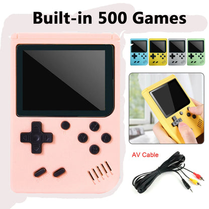 Retro Portable Mini Handheld Video Game Console 8 Bit 3.0 Inch Color LCD Kids Color Game Player Built in 500 Games Techelectronicx