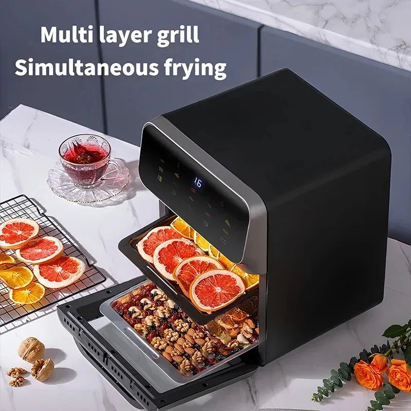 10L Electric Air Fryer Large Capacity Convection Oven Deep Fryer Without Oil Kitchen 360°Baking Viewable Window Home Appliance TechElect