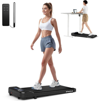 Walking Pad, 2.5 HP Under Desk Treadmill with Remote Control & LED Display, 3 Countdown Modes, 0.6-4 MPH Portable Treadmills for TechElect
