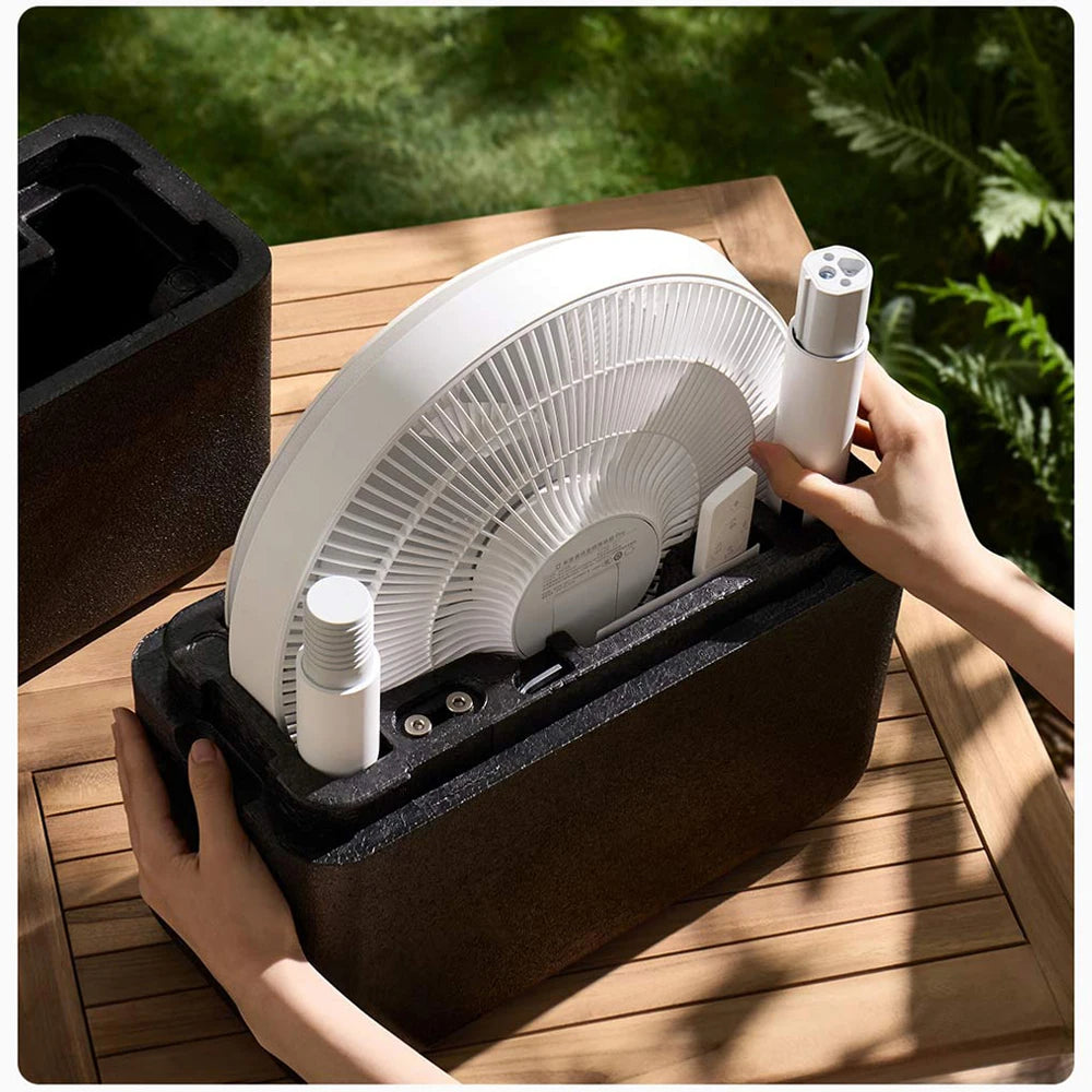 XIAOMI MIJIA DC Inverter Floor Fan Pro,Ultra-Thin Retractable,With Storage Box,Smart Standing Electric Fan,100 Air Flow Settings Techelectronicx