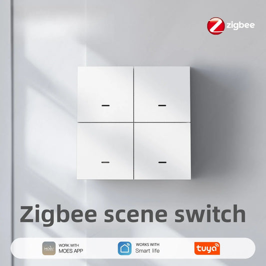 12 Scene Modes 4 Channels Random Sticker Zigbee Graffiti Smart Home App Remote Control Smart Switch Techelectronicx