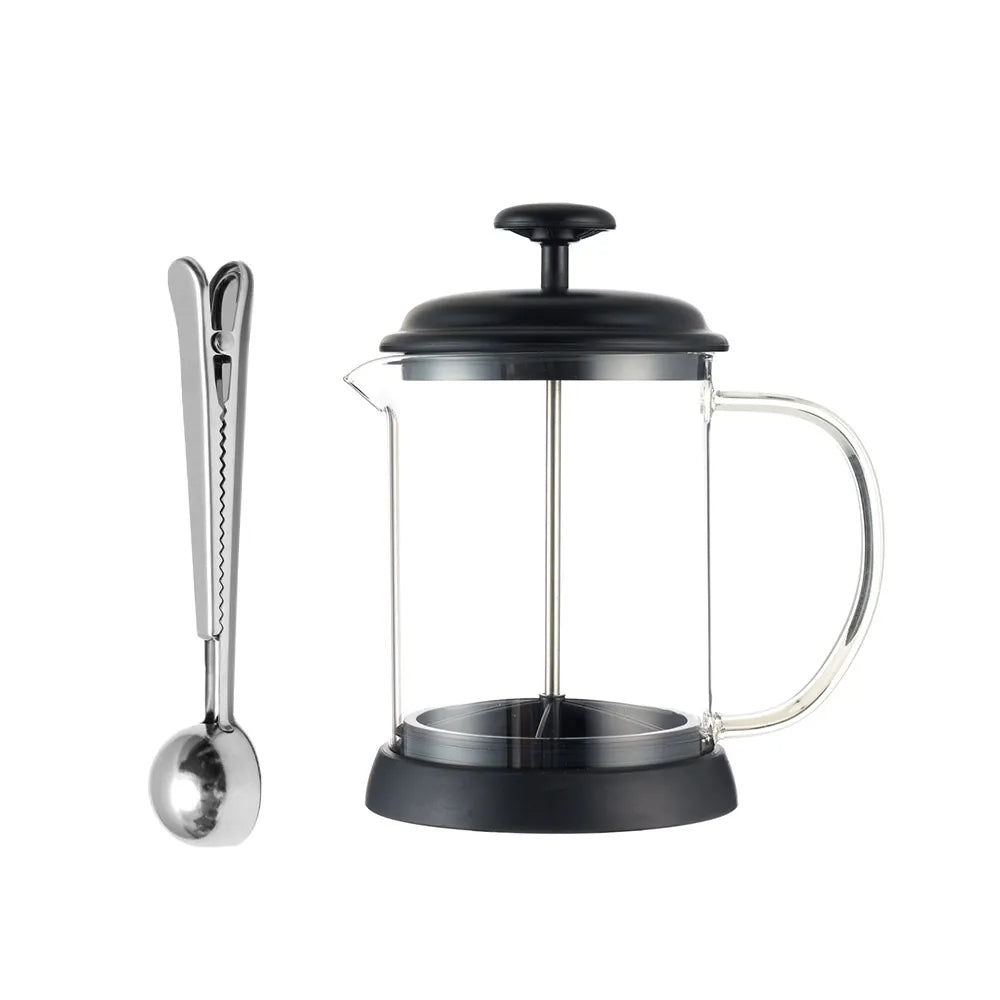 1000ML/ 600ML French Press Coffee Maker High Borosilicate Glass House Coffee Brewer Milk Foam Frother Barista Tea Maker Techelectronicx