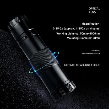 YIZHAN Full HD Digital Microscope Electronic 4K Soldering Microscope HDMI VGA USB 150x Lens Upgraded Reinforced Bracket Original Techelectronicx