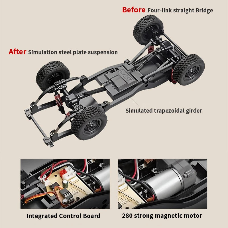 ZWN MN82 MN82S LC79 1/12 Full Scale RC Pickup Short Truck 4WD Remote Control Climbing Off-road Car Toys for Kids Christmas Gifts Techelectronicx
