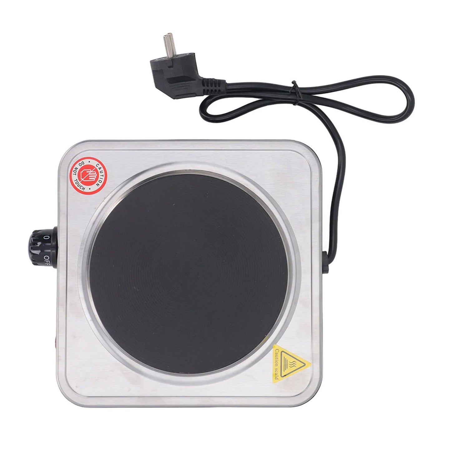 1000W Electric Stove Countertop Single Burner 5 Level Temperature Control Hot Plate for Cooking Stainless Steel Base 220V EU Techelectronicx