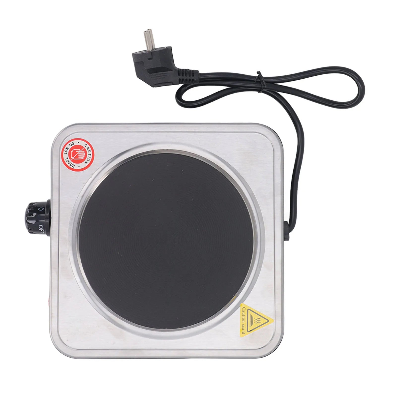 1000W Electric Stove Countertop Single Burner 5 Level Temperature Control Hot Plate for Cooking Stainless Steel Base 220V EU Techelectronicx