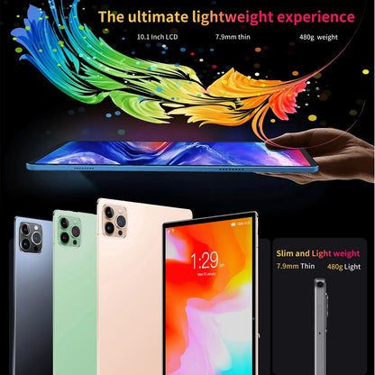 10.1 Inch Android 13 Tablet with Octa Core 4GB RAM 64GB ROM Dual SIM 3G Call WiFi Bluetooth Google Play - New Model Techelectronicx