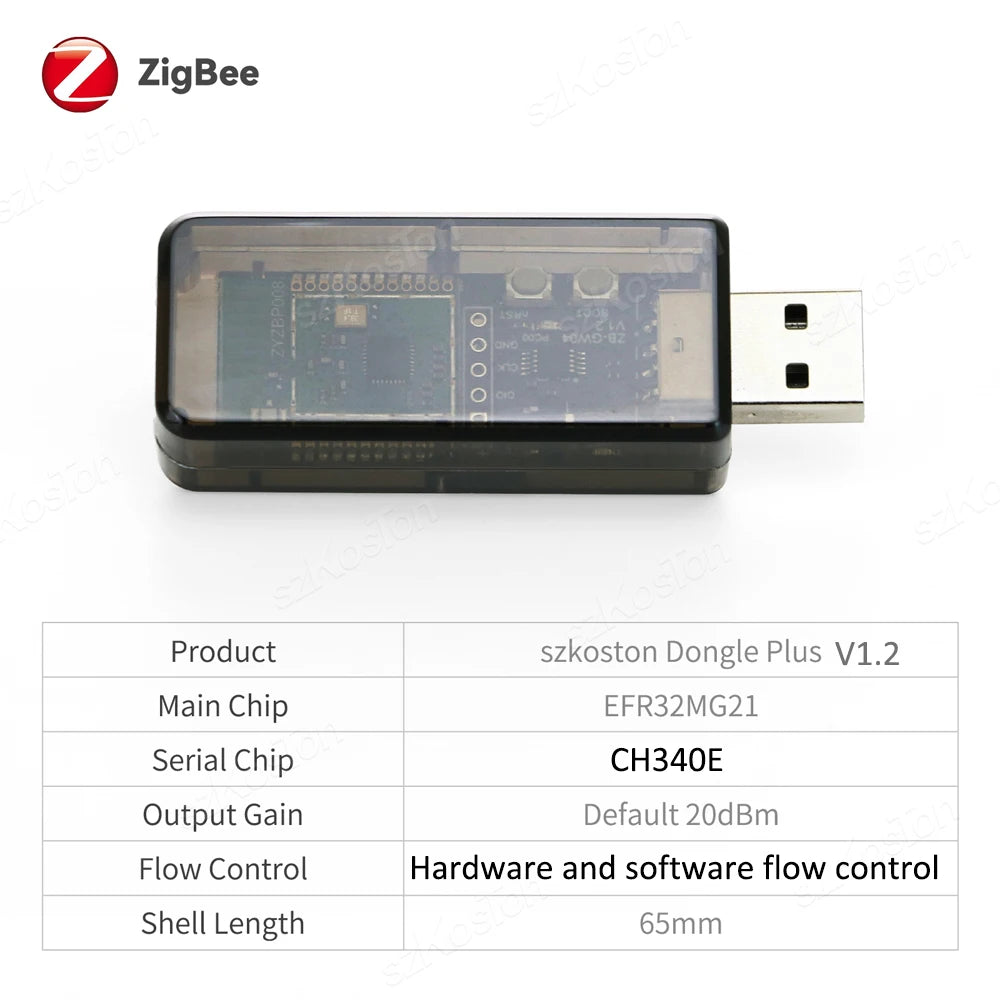 Zigbee 3.0 USB Dongle Plus EFR32MG21 Universal Open Source Zigbee Gateway Works with Home Assistant openHAB Zigbee2MQTT ZHA NCP Techelectronicx
