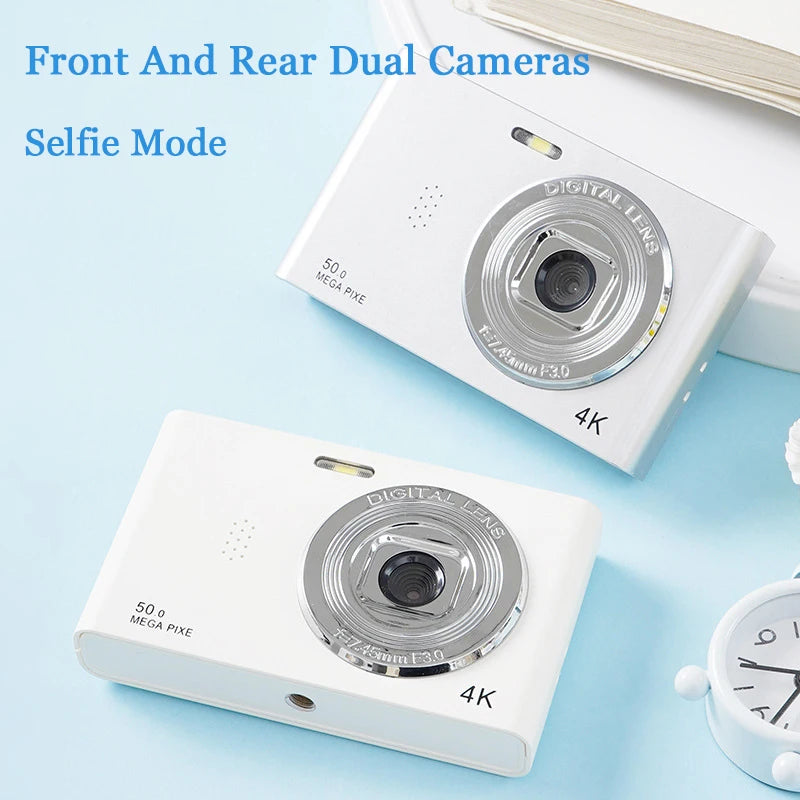 Xiaomi 4K Digital Camera Travel Selfie Camara 50MP HD Dual Lens Zoom Photography Screen Entry-Level Kids Campus Mini Retro Cam - TechElect