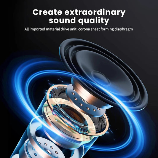 #Wireless Bluetooth 5.3 Headphones Over Ear HIFI Stereo Headsets True Sport Gamer Earphone TF/AUX Music Player with HD Mic Gifts TechElect