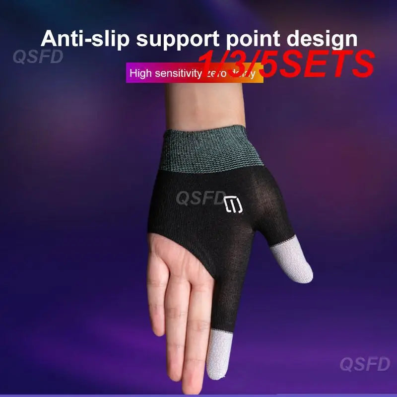 1/3/5SETS Thumb Sleeve Gloves Sweat Proof Sensitive Accessories For Gamer Touch Screen Fingertips Gloves Cover Breathable Techelectronicx