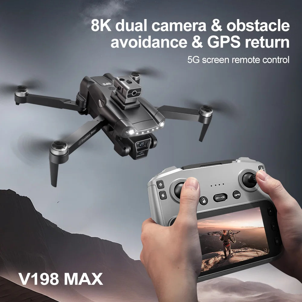 Xiaomi Mijia V198GPS MAX Drone 8K Professional Brushless Motor Laser Obstacle Avoidance Foldable Quadcopter Aerial Optical RCToy Techelectronicx