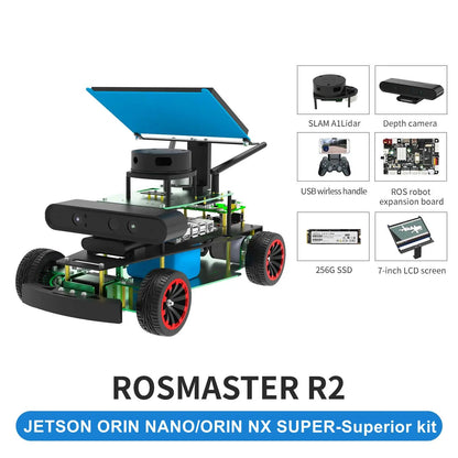 Yahboom ROSMASTER R2 ROS2 Robot Programmable Car Ackerman Structure for Jetson NANO/Orin NX SUPER/Orin NANO SUPER/Raspberry Pi 5 TechElect