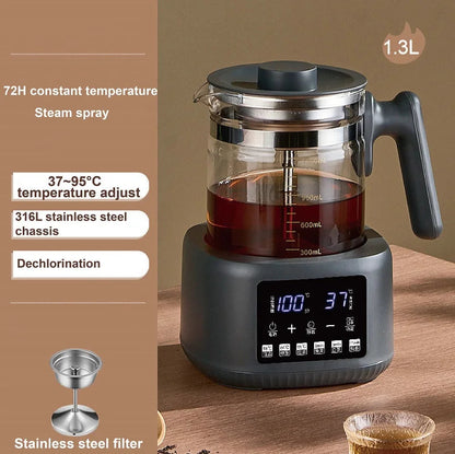 1.3L Tea Maker Baby Constant Temperature Milk Regulator Steam Spray Office Tea Kettle Multifunctional Electric Kettle 220V Techelectronicx