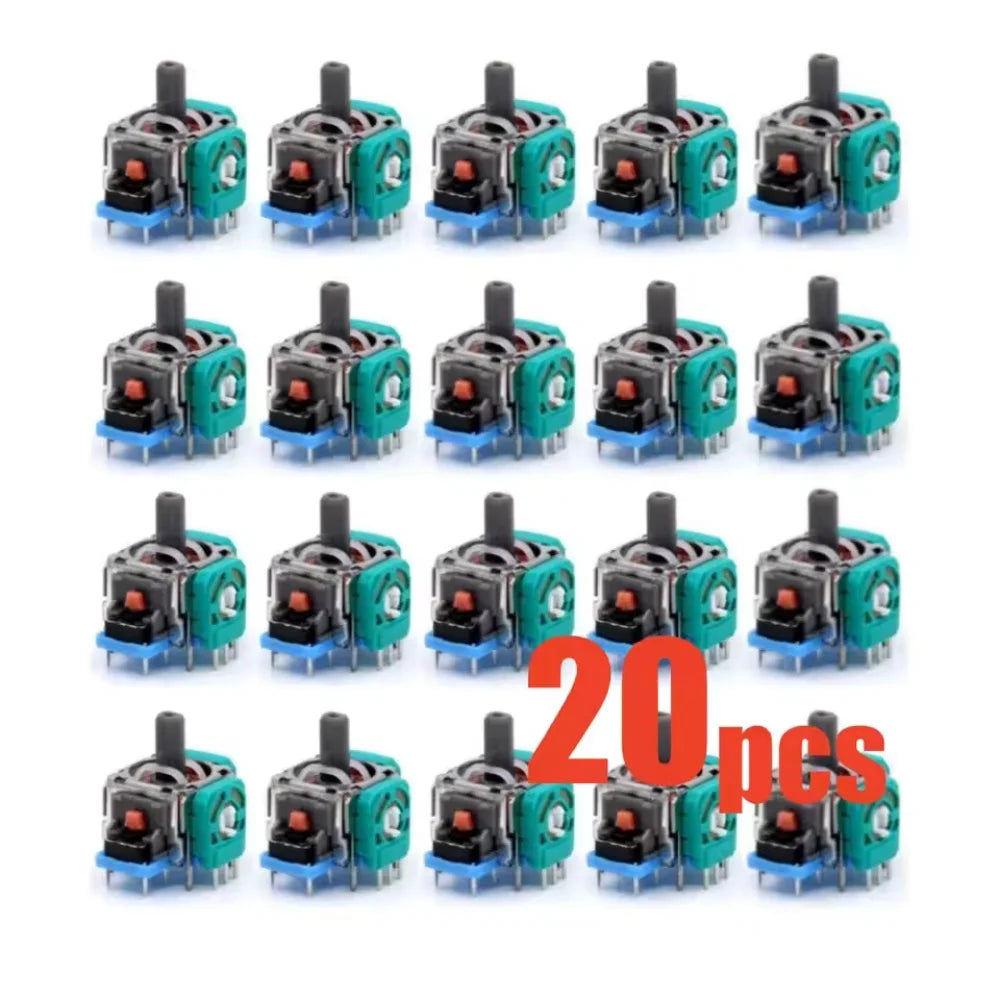 10pcs 3D Analog Joystick for PS4 Sensor Module Thumb Stick Replacement Parts for PS5 Gamepad Controller Accessory Repair parts Techelectronicx