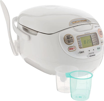 Zojirushi NS-ZCC10 5-1/2-Cup Neuro Fuzzy Rice Cooker and Warmer, Premium White TechElect
