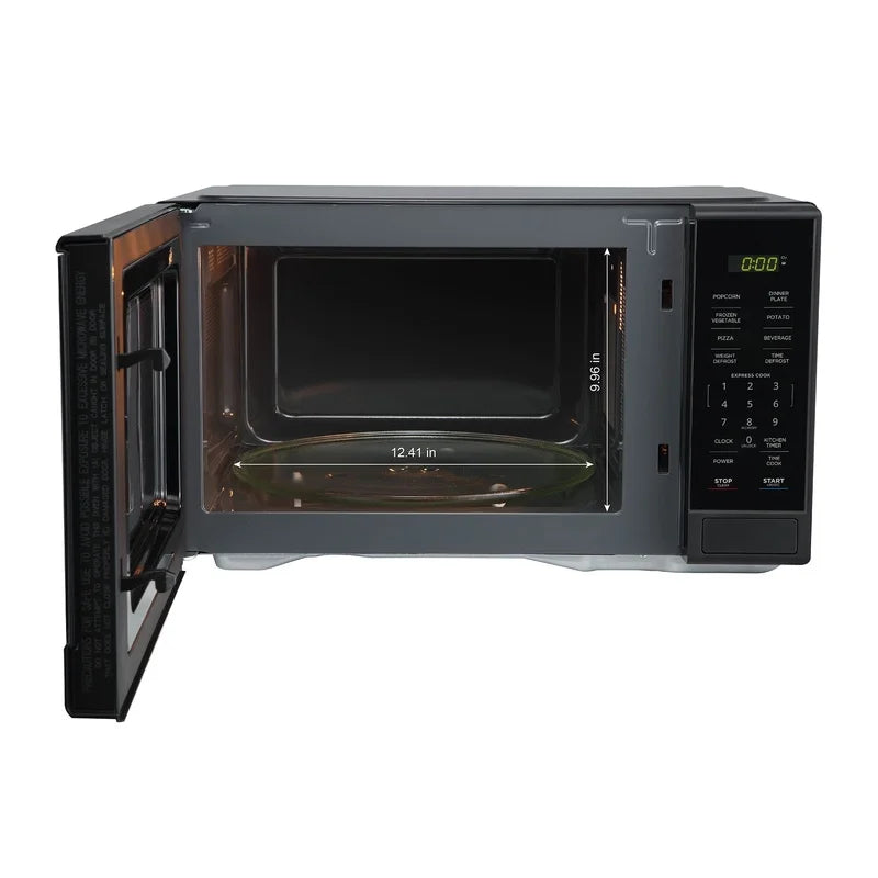 1000W Countertop Microwave Oven 1.1 Cu Ft with 10 Power Levels One Touch Cooking Safety Lock Express Cook Defrost LED Display Techelectronicx