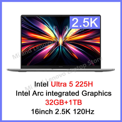 【World Premiere】REDMI Book Pro 16 2025 Ultra5-225H/Ultra7-255H 32GB+1TB 2.5K/3.1K 120Hz/165Hz  Grey Techelectronicx