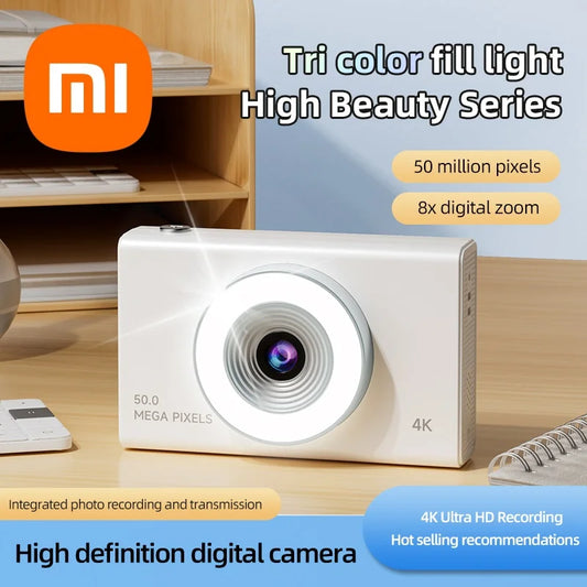Xiaomi Digital Camera 4K High-definition Camera 50 Million Pixels Autofocus Portable Retro Camera CCD Travel Student Camera - TechElect