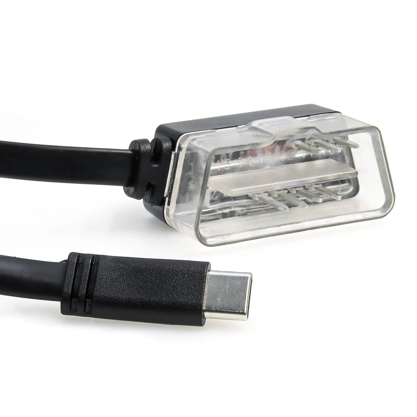 1.8M Obd2 Cable Wire Fit P24 P10-Pro Car Head Up Display Cable Type-C Connecting Line Diagnosis Tool Switch OBDII HUD Adapter Techelectronicx