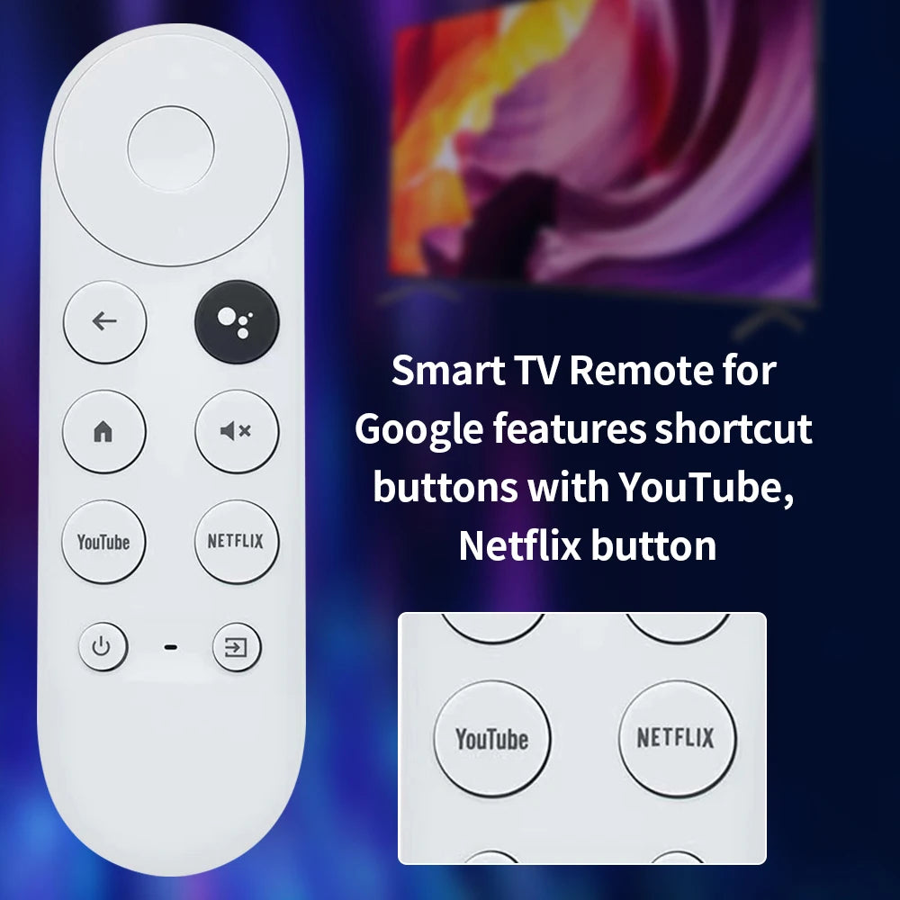 (Remote ONLY)G9N9N Replacement Voice Remote Control for Google Chromecast 4k Snow Streaming Media Player TechElect