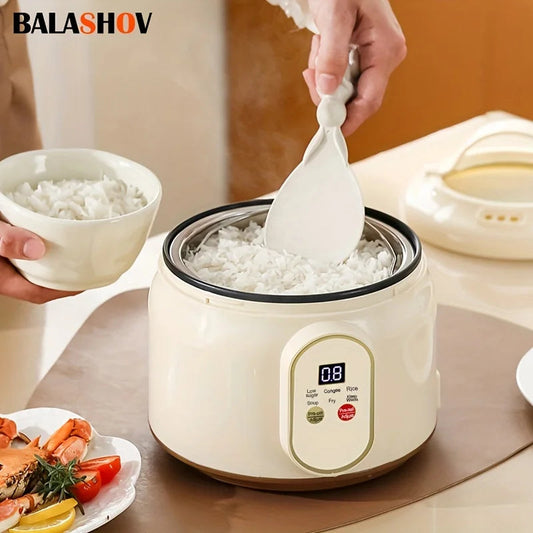 1.8L Electric Rice Cooker Portable MultiCooker Household Rice Pot Non-Stick Smart Low Sugar Cooking Machine for Kitchen and Home Techelectronicx