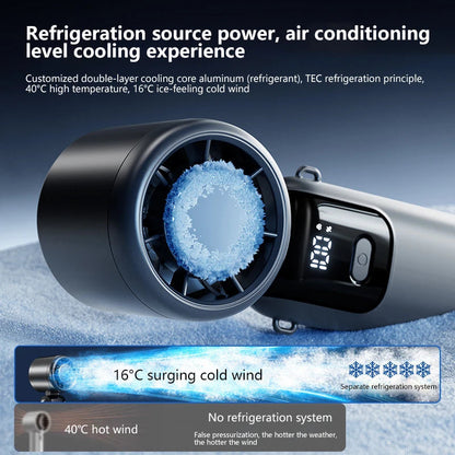 Xiaomi Ice Cooling Handheld Fan 100 Speeds Turbo Portable USB Desk Fan Foldable/Hangable for Outdoor Fast Chill Ice Compress New Techelectronicx