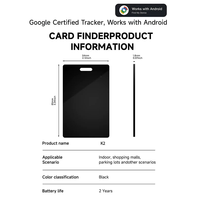 Xiaomi Google GPS Tracker Wireless Charging Card Wallet Anti Loss Device Ultrathin Intelligence Locator For Android Google 2025 Techelectronicx