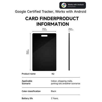 Xiaomi Google GPS Tracker Wireless Charging Card Wallet Anti Loss Device Ultrathin Intelligence Locator For Android Google 2025 Techelectronicx