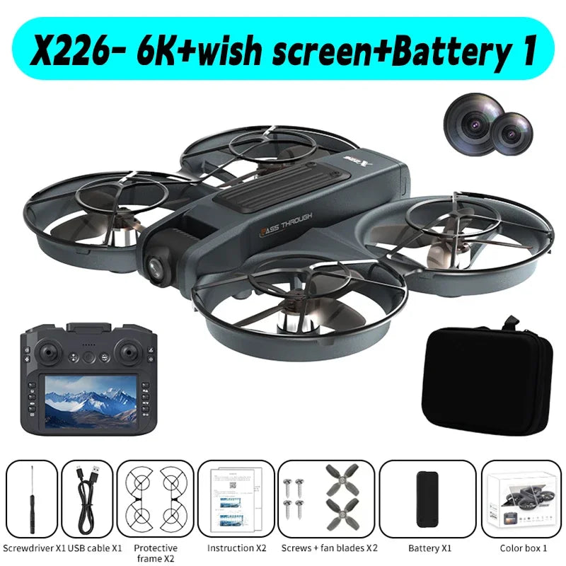 Xiaomi X226/X226VR Mini Drones 4K Professional Remote Control Helicopter Plane RC Dron With Screen Quadcopter Toys Gift for Kids Techelectronicx