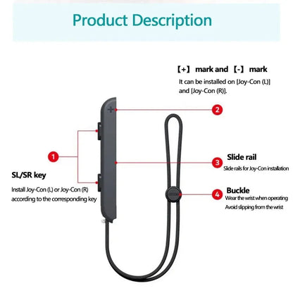 XIKCU For Nintend Switch & OLED Gamepad Controller Gamepad Hand Rope Joy-con Wrist Strap Laptop Video Games Accessories Techelectronicx