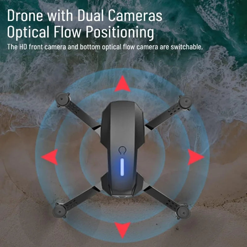 1080P HD Dual Camera E99Pro Drone & Altitude Hold, Beginner Friendly - Long Battery Life, USB Charging, Perfect Gift for Outdoor Techelectronicx