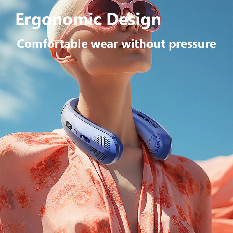 Xiaomi Portable Neck Fan MINI Electric Ventilador Silent Neckband Wearable Cooling FAN USB Rechargeable Neckband Air Cooler Techelectronicx