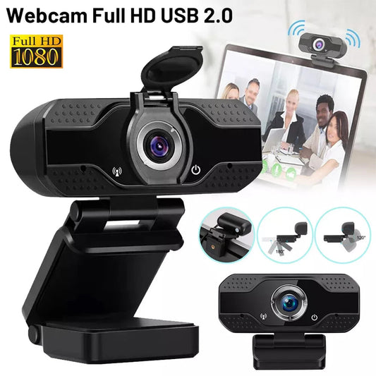 1080P Manual Focus Computer Camera HD Webcam For PC Laptop Crystal Clear Video Auto-installation Multi-angle Tripod Techelectronicx