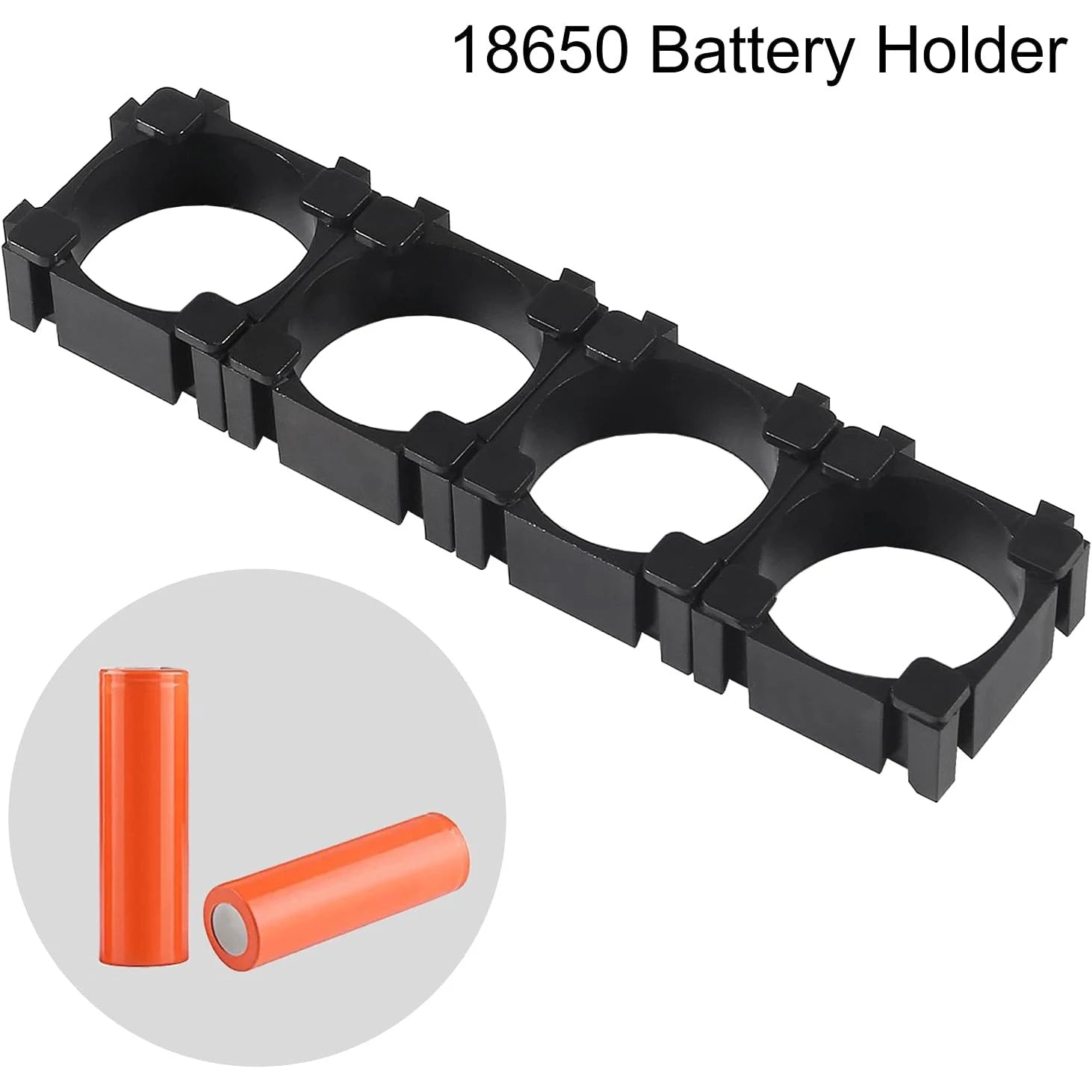100Pcs 18650 Lithium Battery Holder, Plastic Battery Pack Bracket Cylindrical Cell Battery Stand Cell Spacer for DIY Fixed Batte Techelectronicx
