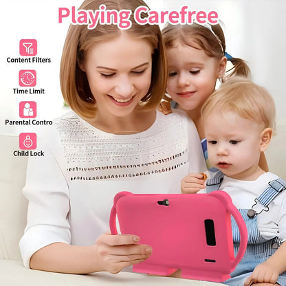 2025 New 5G WIFI 7-inch Children's Tablet 4GB+64GB ROM Drawing and Learning Portable Mini Tablet Quad Core Dual Cameras 4000mAh Techelectronicx
