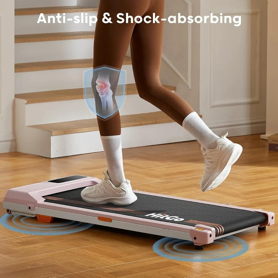 Under Desk Treadmill 2 in 1 Walking and Jogging Pad Portable with Remote Control and App 2.5HP Compact for Home Office TechElect