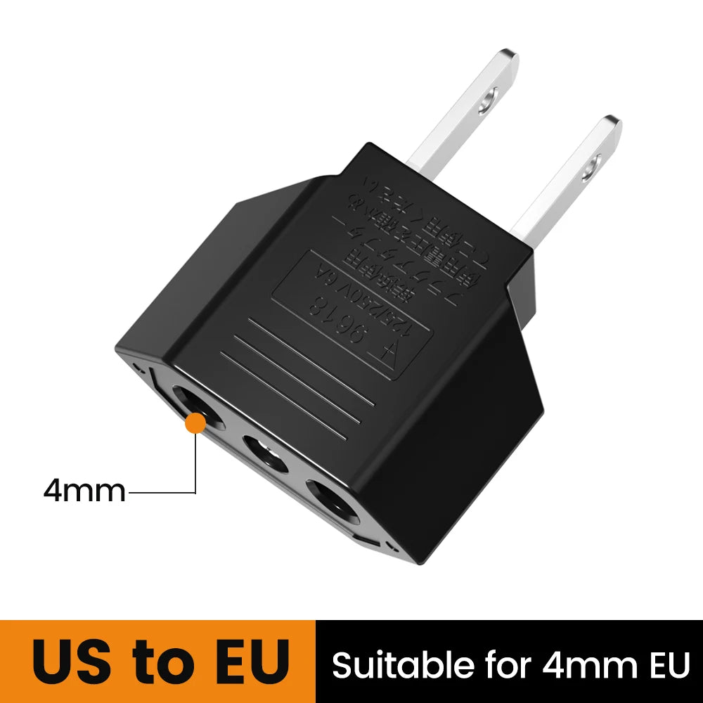 1-10PCS US Electrical Plug Adapter US America To EU European China CN Canada CA Travel Converter Plugs Power Socket AC Outlet Techelectronicx
